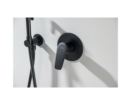 AQ1166MB БЕТТА смеситель для душа 1 режим (внешняя и скрытая часть), матовый черный AQ1166MB