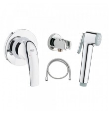 129185 BauCurve Готовый комплект для гиг душа: встр смеситель (29044000), гиг душ (26506000) со шлангом (28142002) и держат, хром (замена арт. 123072) 129185