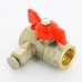 Кран Pride LD ВВ 1/2" с дренажным вентилем (заглушка 1/4") бабочка