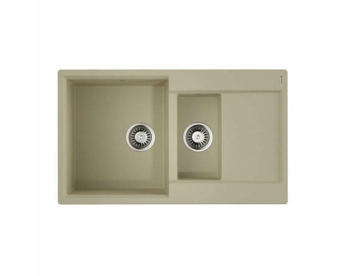 Мойка, OMOIKIRI, Daisen, шгв 860-510-215, отверстия для смесителя-6 промаркированных, чаши-2, цвет-ваниль