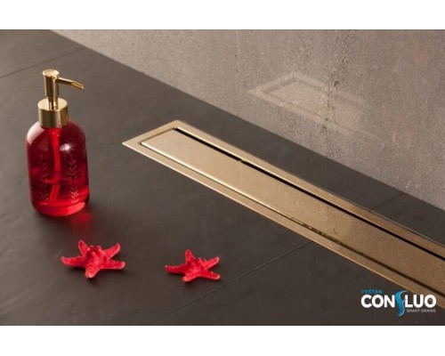 Душевой лоток, Pestan, Confluo Premium Line Gold, шдв 120-850-105, цвет-золото 24К глянец