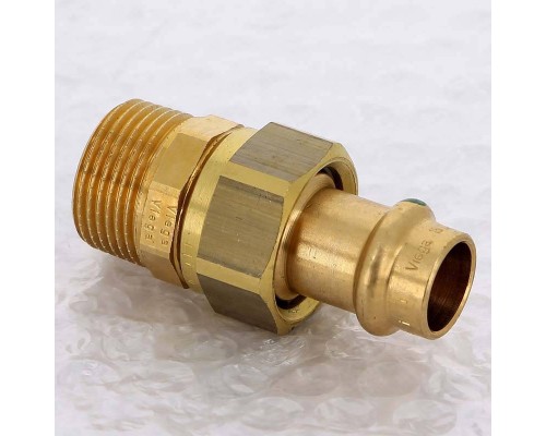 Муфта разъёмная пресс-Н бронза Sanpress VIEGA 15x3/4"