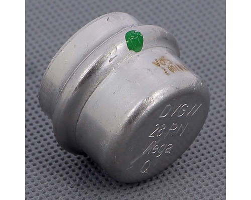 Заглушка пресс нержавеющая сталь Sanpress Inox VIEGA 28 Заглушка пресс нержавеющая сталь Sanpress Inox VIEGA 28