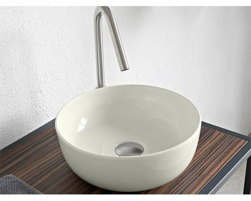 Раковина, Scarabeo, Glam, шгв 330-330-125, отверстия для смесителя-отсутствуют, цвет-Pearl