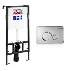 Инсталляция, Bettoserb, Sava Fix Slim, для унитаза, шгв 520-200-1136, цвет клавиши-хром глянцевый