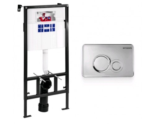 Инсталляция, Bettoserb, Sava Fix Slim, для унитаза, шгв 520-200-1136, цвет клавиши-хром глянцевый