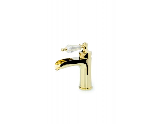 Boheme Vogue Смеситель для раковины, излив каскад 7,7 см, цвет: gold 211-SW