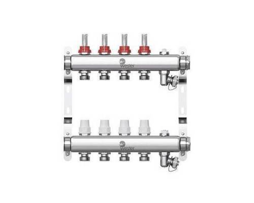 Группа коллект нерж расход 1" м/м 2в 3/4" ЕК н/р в/к Wester 0-32-1810 Группа коллект нерж расход 1" м/м 2в 3/4" ЕК н/р в/к Wester 0-32-1810