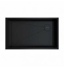 Мойка, OMOIKIRI, TAKI, шгв 740-440-200, отверстия для смесителя-отсутствуют, чаши-1, большая чаша-справа, цвет-графит