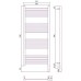 Сунержа Богема 3.0 Полотенцесушитель электр. 50x120h, прав., цвет: состар. латунь 051-5805-1250