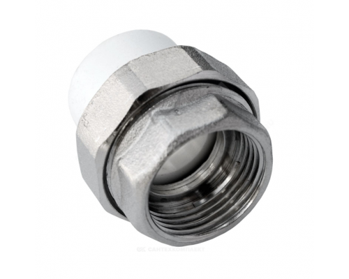 Муфта PP-R бел комб разъем Дн75х2 1/2" ВР РосТурПласт 22675