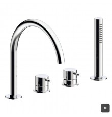 Смеситель для ванны и душа, Almar, цвет-Absolute Black Brushed PVD