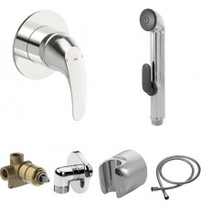 1488 Set Polara комплект ( см-ль д/душа (вн. и скр.части)+гиг.душ со шлангом и держателем+шланг. подсоединение) 1488