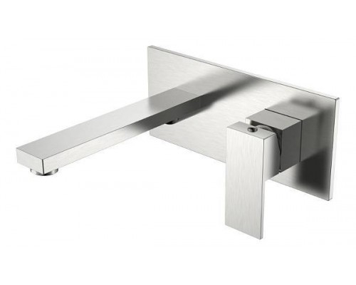 Boheme Qubic Смеситель для раковины на стену 23x19,1x10h см, цвет: nickel brush 475-NB