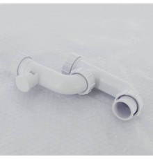 Сифон McAlpine трубный Р-образный 1 1/2" х 40 мм без вып. с ревизией и вент. клапаном, H=75 мм, выход компрес