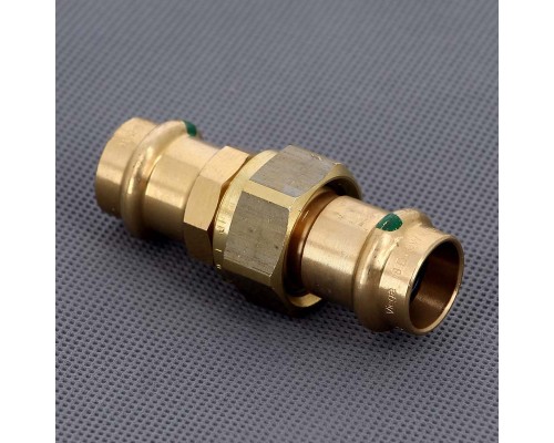 Муфта разъёмная пресс с плоской прокладкой бронза Sanpress VIEGA 18