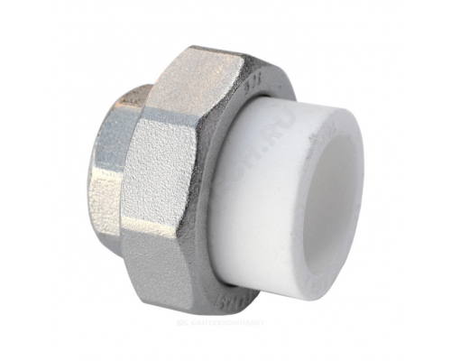 Муфта PP-R бел комб разъем Дн50х1 1/2" ВР РосТурПласт 10624