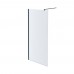 AQ WIW 10020BL Душевая перегородка Walk in с держателем 1000x2000 профиль черный, стекло прозрачное AQ WIW 10020BL