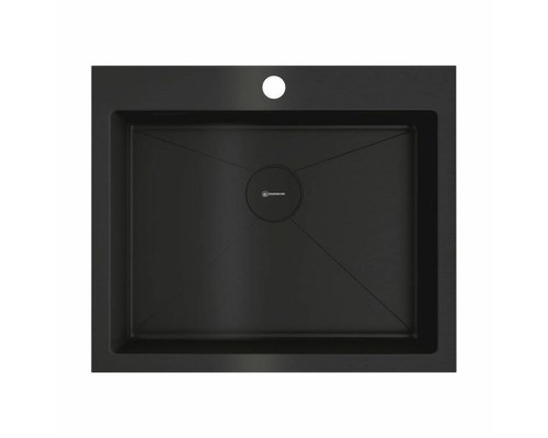Мойка, OMOIKIRI, Akisame, шгв 590-510-200, отверстия для смесителя-1, цвет-графит