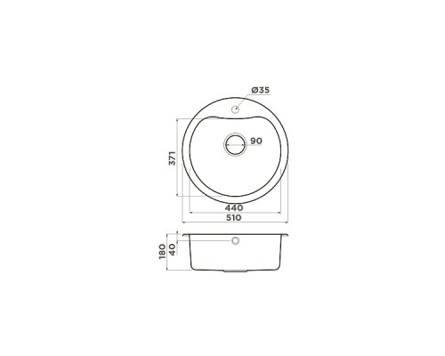 Omoikiri Saroma 51-IN Кухонная мойка нерж. сталь 51x51 см, цвет: нержавеющая сталь 4993007