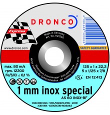 Абразивный отрезной диск Dronco AS 60 INOX 100х1 мм (1101240)