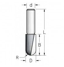 Фреза галтельная пазовая DIMAR 3.2x9.5x44x6 R1.6 RBL0323 (RBL0323)