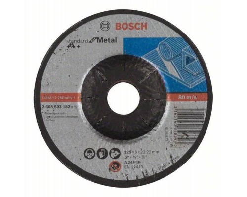 Круг шлифовальный Standard for Metal 230х6,0х22,2 мм (2608603184)