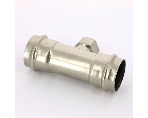 Тройник В-пресс IBP 35 x 1/2" x 35 нерж.сталь Тройник В-пресс IBP 35 x 1/2" x 35 нерж.сталь