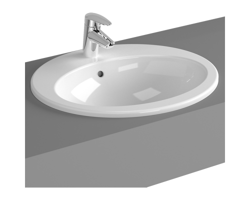 Раковина, Vitra, S20, шгв 525-475-180, отверстия для смесителя-1, цвет-белый