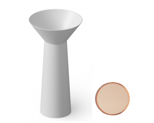 Раковина, DEA Design, Pedestal Basin, шгв 480-480-900, отверстия для смесителя-отсутствуют, цвет-Brown Copper