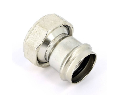 Муфта пресс-В с накидной гайкой и плоской прокладкой нержавеющая сталь Sanpress Inox VIEGA 42x2"