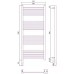 Сунержа Богема 3.0 Полотенцесушитель электр. 50x120h, лев., цвет: темн. титан муар 15-5804-1250
