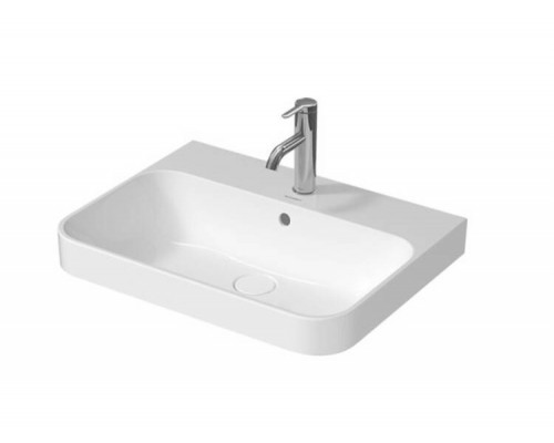 Раковина, Duravit, Happy D.2 Plus, шгв 600-460-195, отверстия для смесителя-1, цвет-Anthracite Matt