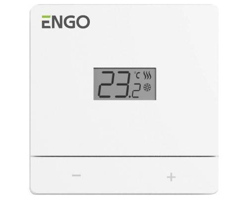 Термостат ENGO Easy комнатный накладной, с дисплеем, белый