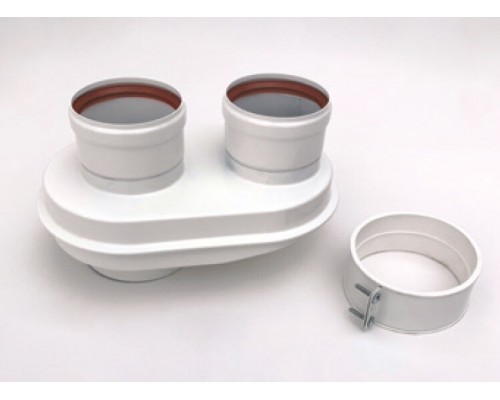 Адаптер моноблочный, Camino, Ø60/100-Ø80/80 (Viessmann, Baxi, Kiturami, Mizudo)