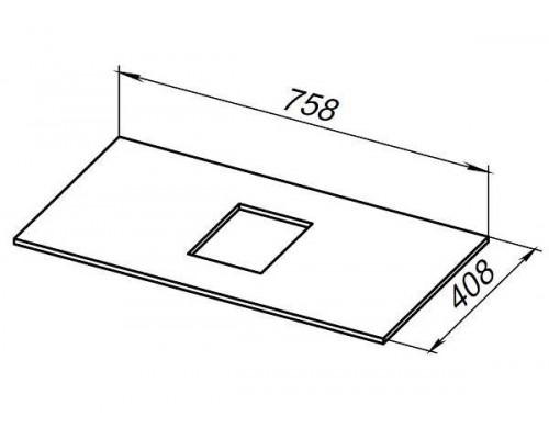 Allen Brau Priority Столешница 80 см, цвет: бежевый 1.31010.B-S