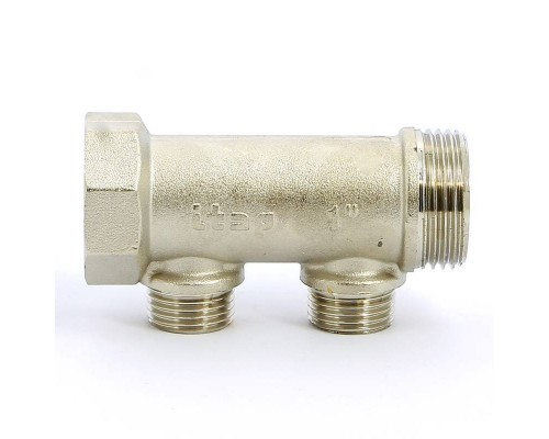 Коллектор НВ 1" никелированный ITAP 2 выхода 1/2"Н 38мм