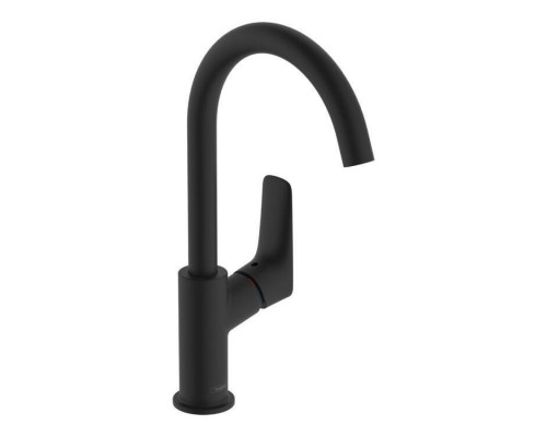 Смеситель для раковины, Hansgrohe, Logis, цвет-черный матовый