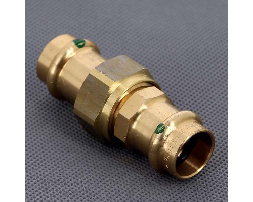 Муфта разъёмная пресс с плоской прокладкой бронза Sanpress VIEGA 18