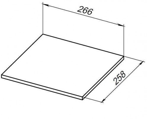 Allen Brau Liberty Полка для стеллажа 26,6x25,8x1h см, цвет: бежевый 1.33009.B