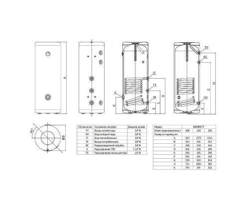 Комплект Baxi бойлер напольный INDIRECT F 100 + отел настенный ZENA MS 24 FF 24 кВт одноконтур закрытый