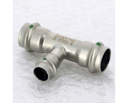 Тройник пресс нержавеющая сталь Sanpress Inox VIEGA 22х15х22