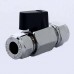 Кран мини обжим флажок TIEMME 10x10