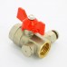 Кран Pride LD ВВ 1/2" с дренажным вентилем (заглушка 1/4") бабочка