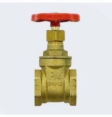 Задвижка клиновидная ВВ латунная PN10 UNI-FITT 3/4"