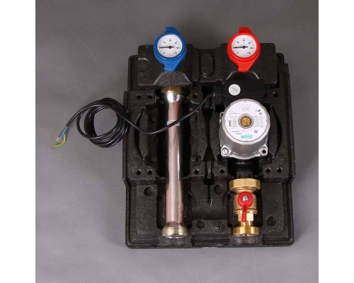 Насосный модуль PAS25 WATTS Ind KH с насосом Wilo RS 25/6-3 кранами до и после насоса высокотемпературный