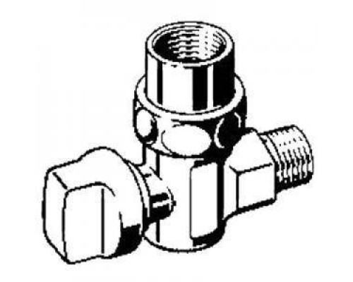 Кран НН газовый угловой с автоматическим термоотсекателем Viega 1/2"