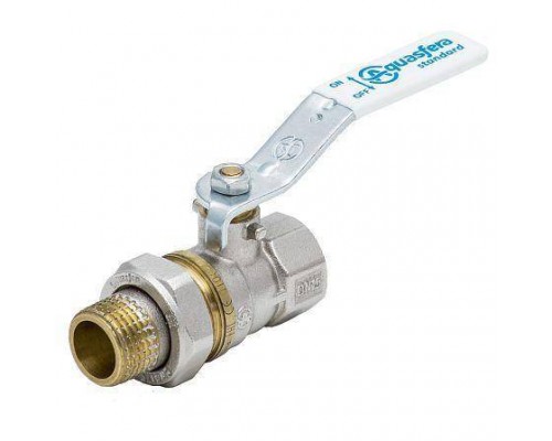 Кран шар лат 1106 Standard нк Ду25 Ру25 м/амер полн рыч Aquasfera 1106-03