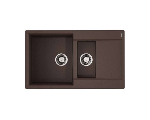 Omoikiri Daisen 86-2-DC Кухонная мойка Artgranit 86x51 см, цвет: темный шоколад 4993476