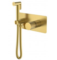 Boheme Stick Touch Гигиенический душ со смесителем и встраиваемой частью, цвет: matt gold 127-MG.2